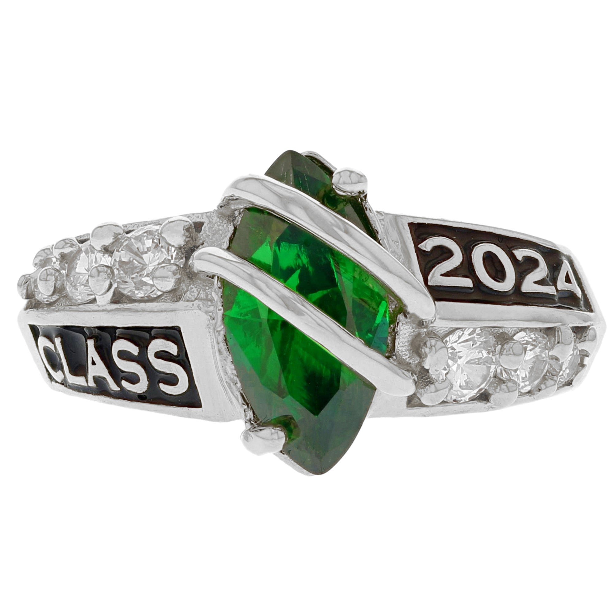 Simulated Birthstone Class of 2024 Graduation Ring (JackAni# R2511)