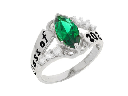 Simulated Birthstone Class of 2026 Graduation Ring (JackAni# R2510)