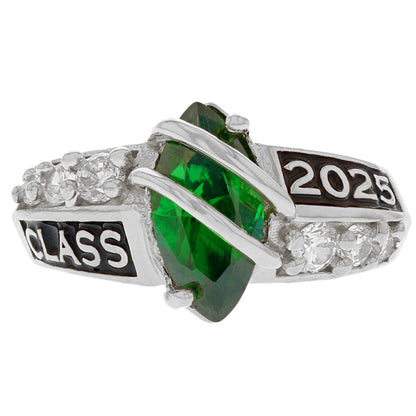 Simulated Birthstone Class of 2025 Graduation Ring (JackAni# R2511)