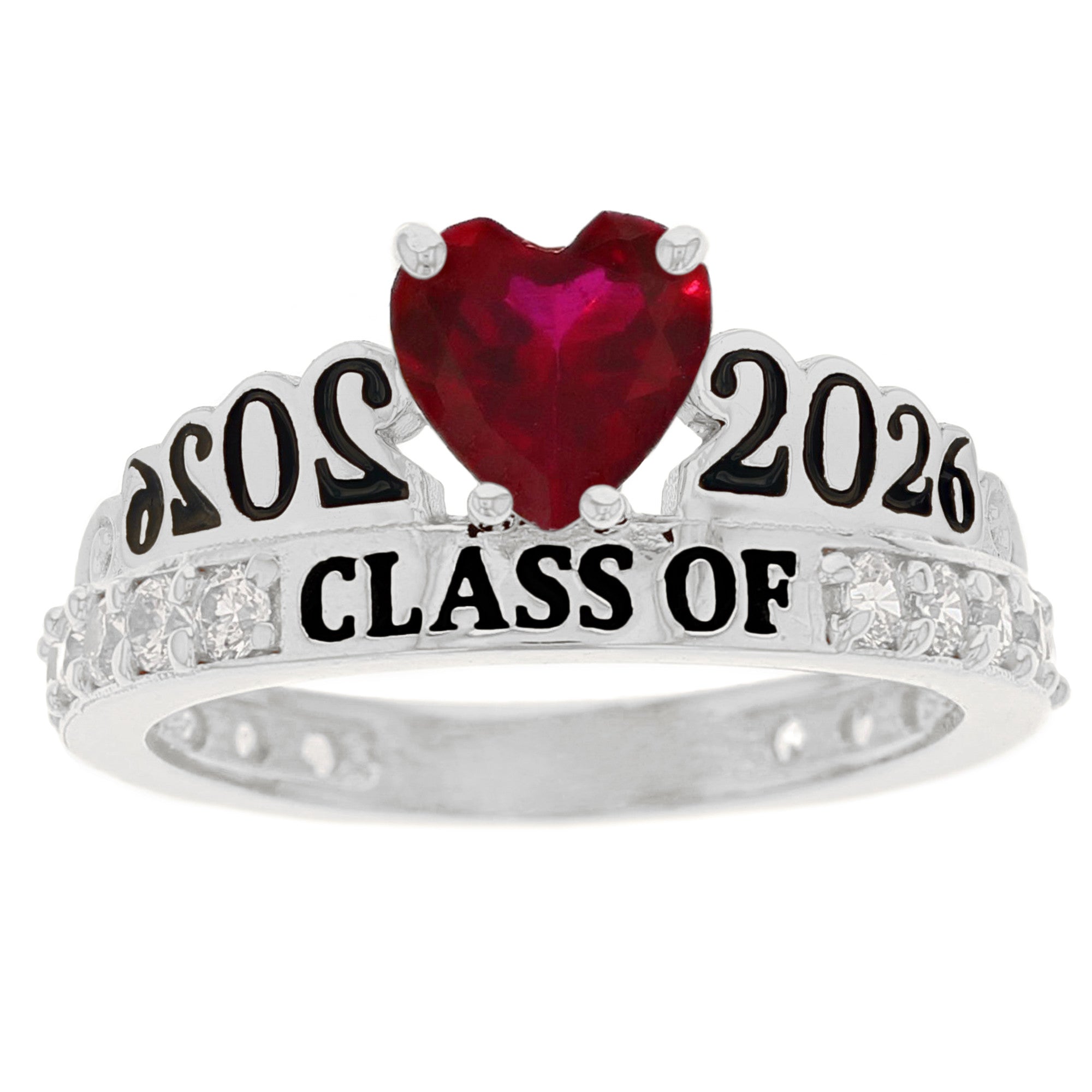 Gold Simulated Birthstone Women's Graduation Ring (JackAni# R11597)