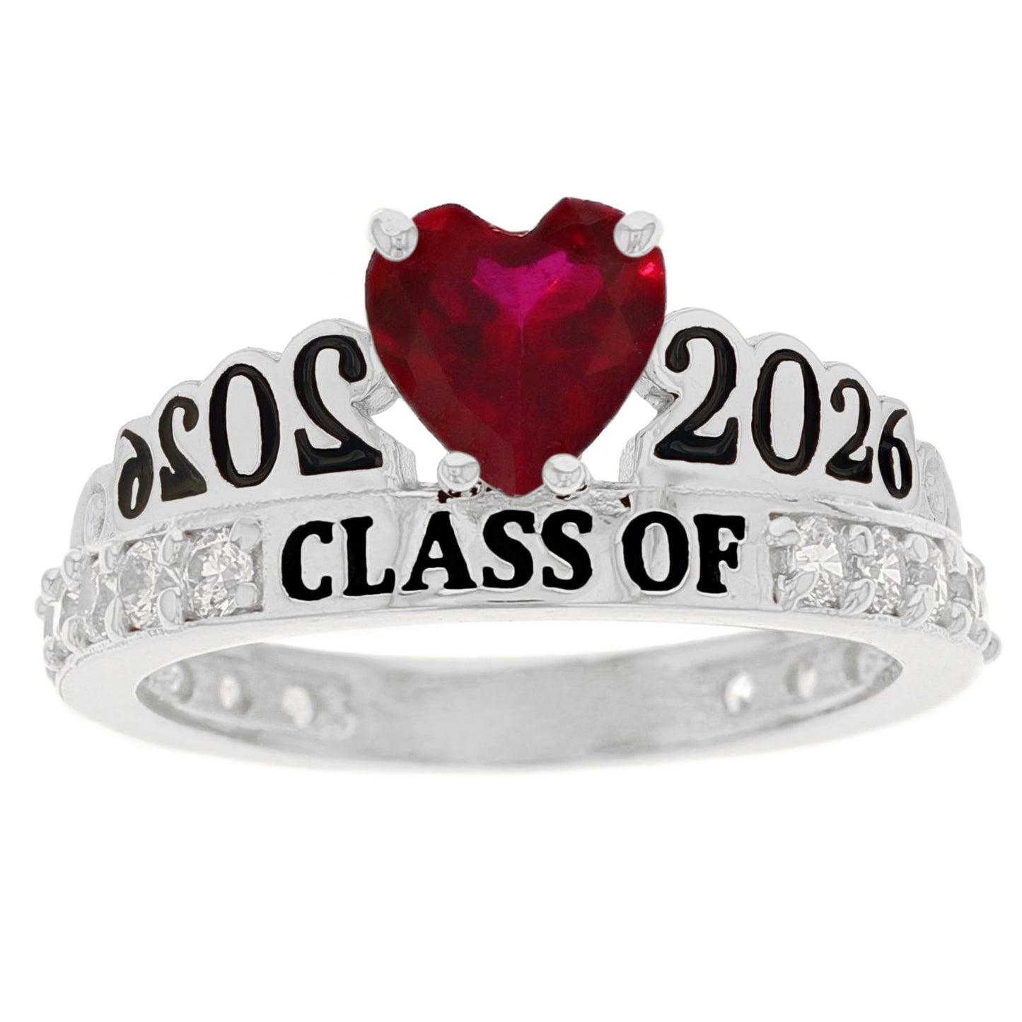 Gold Simulated Birthstone Women's Graduation Ring (JackAni# R11597)