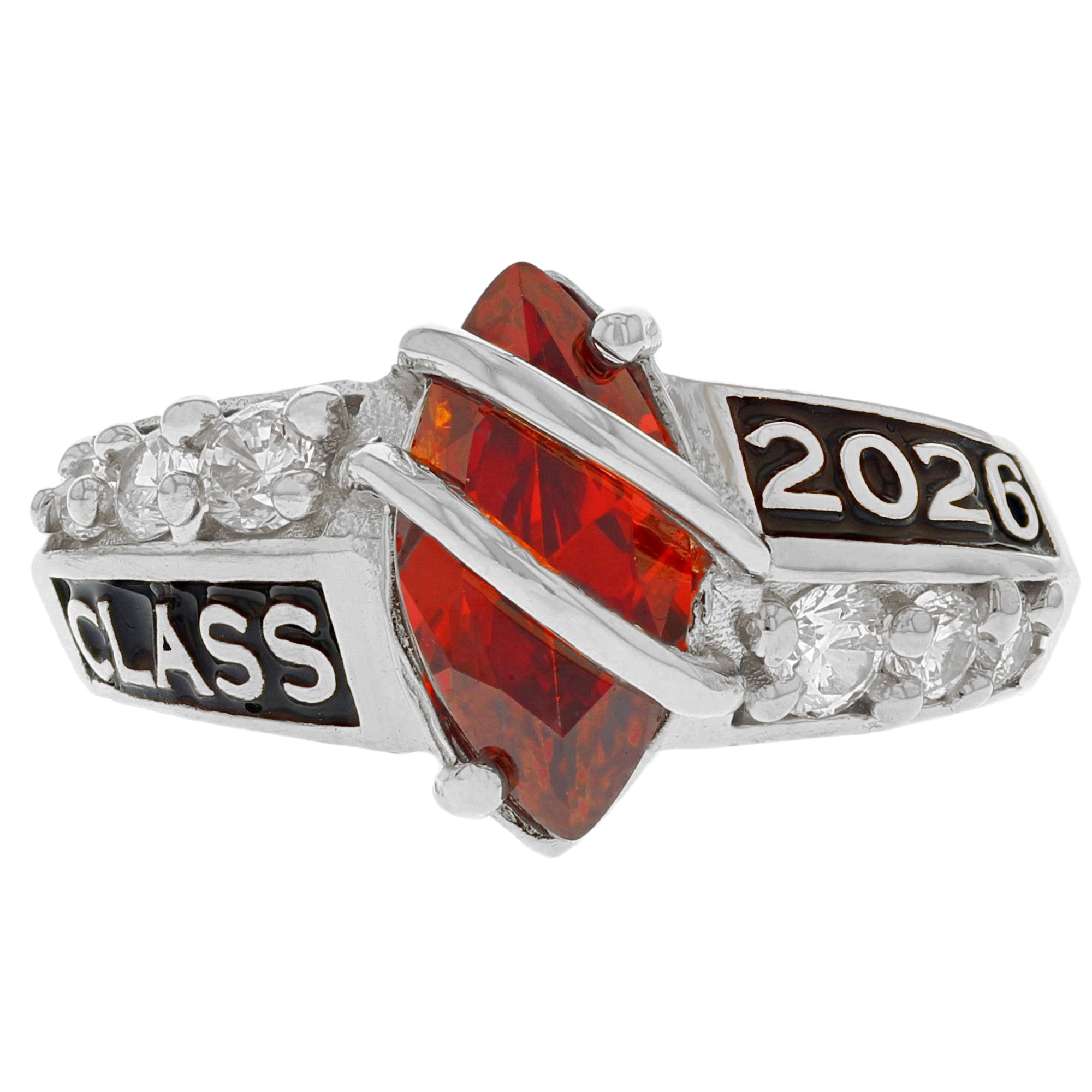 Simulated Birthstone Class of 2026 Graduation Ring (JackAni# R2511)