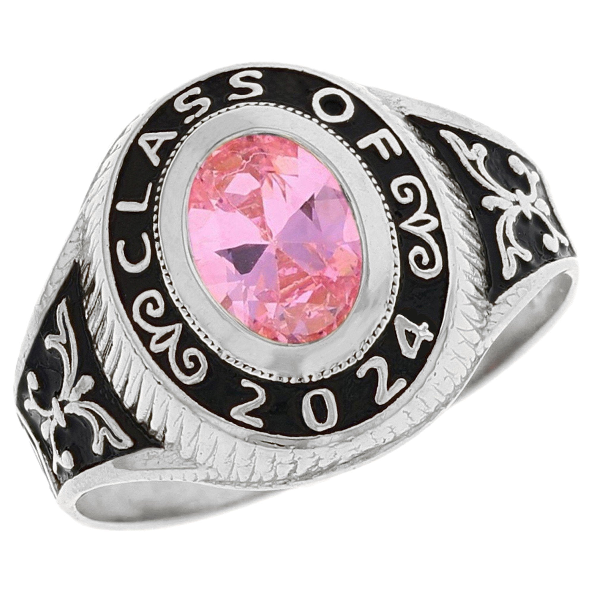 Simulated Birthstone Class of 2024 Graduation Ring (JackAni# R2567)