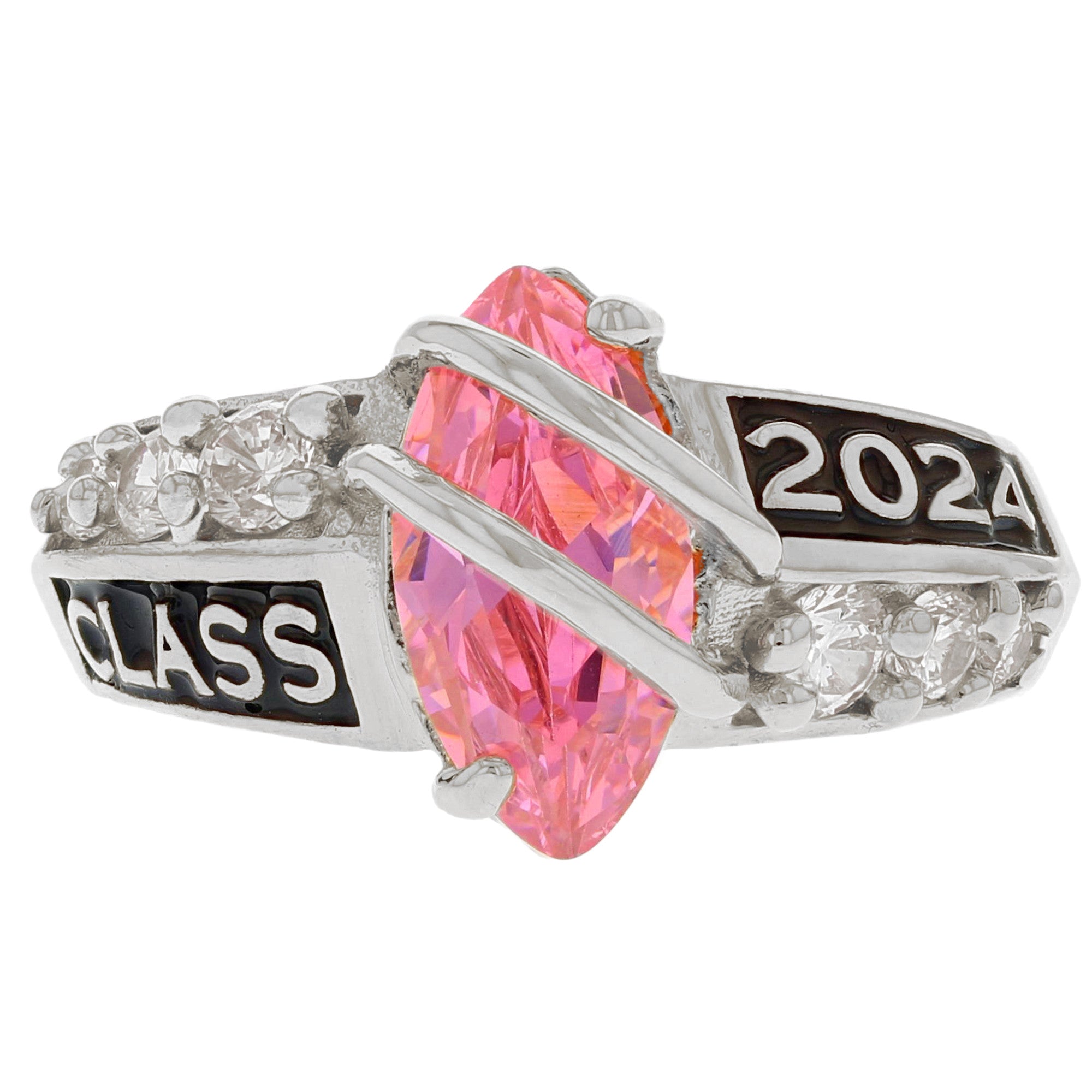 Simulated Birthstone Class of 2024 Graduation Ring (JackAni# R2511)