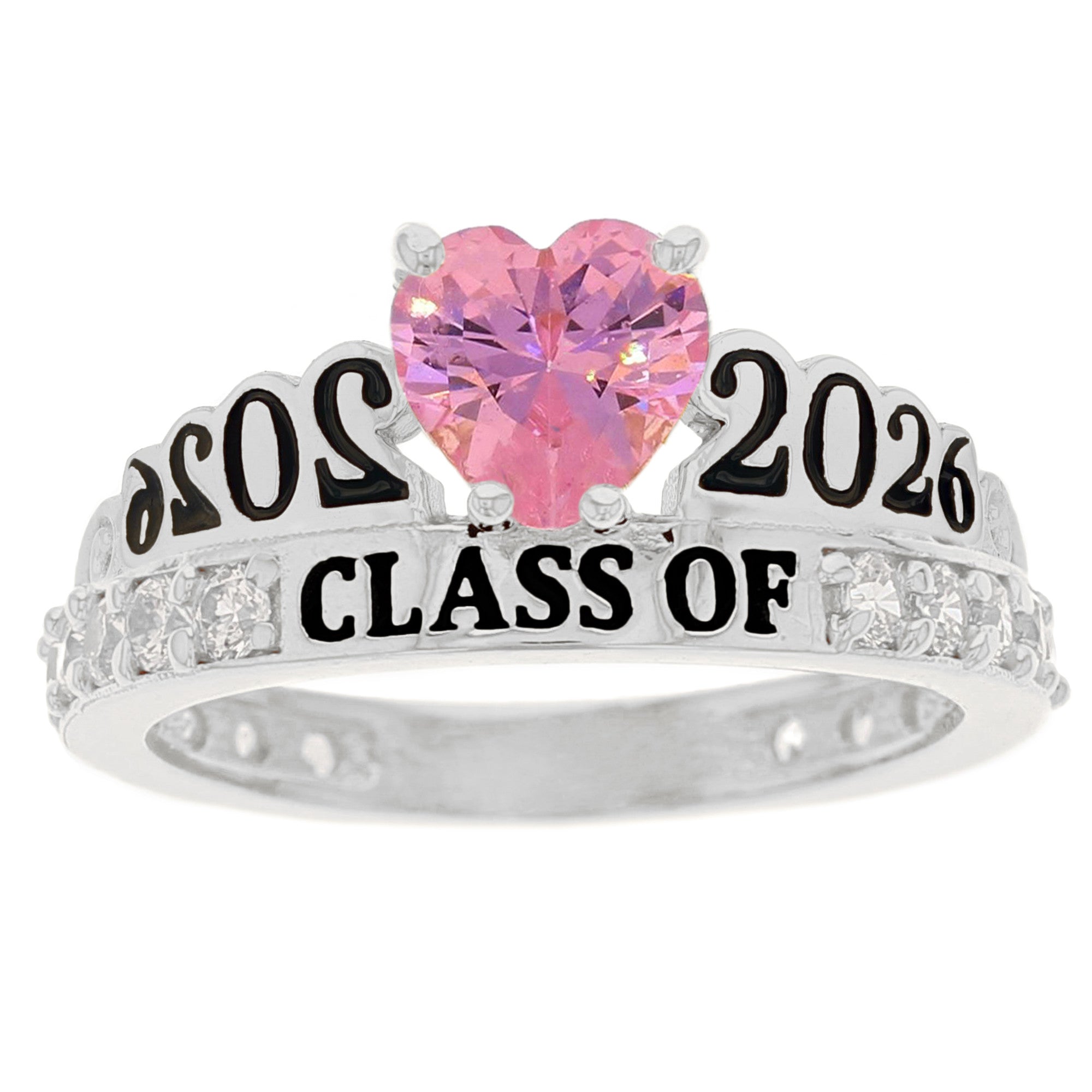 Gold Simulated Birthstone Women's Graduation Ring (JackAni# R11597)