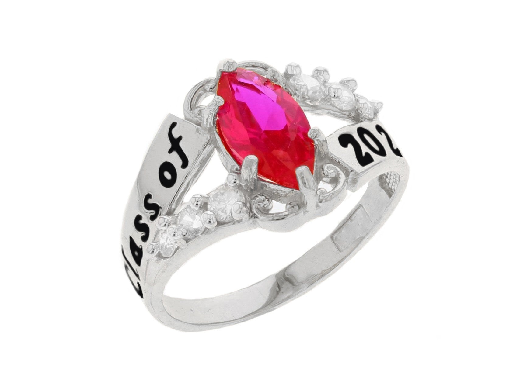 Simulated Birthstone Class of 2024 Graduation Ring (JackAni# R2510)