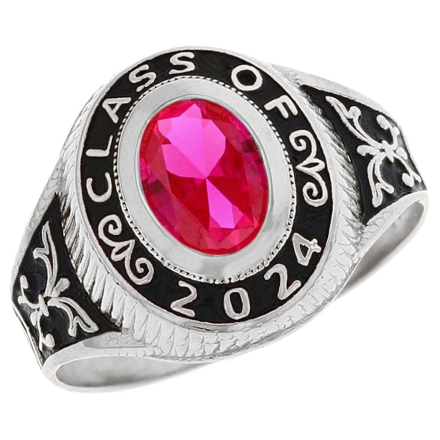 Simulated Birthstone Class of 2024 Graduation Ring (JackAni# R2567)