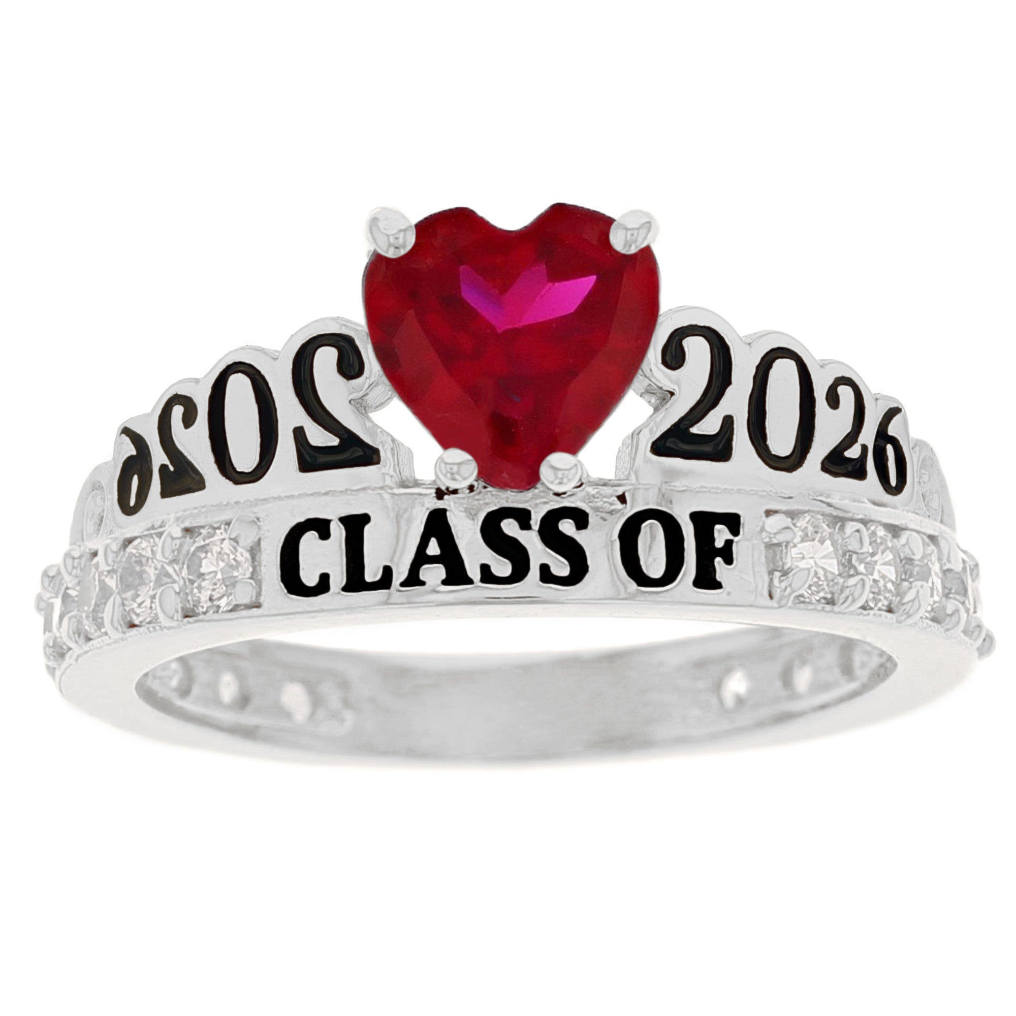Gold Simulated Birthstone Women's Graduation Ring (JackAni# R11597)