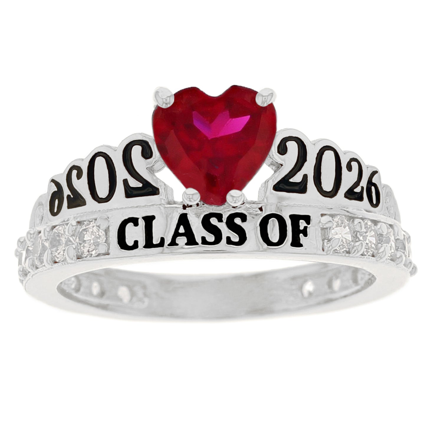 Gold Simulated Birthstone Women's Graduation Ring (JackAni# R11597)