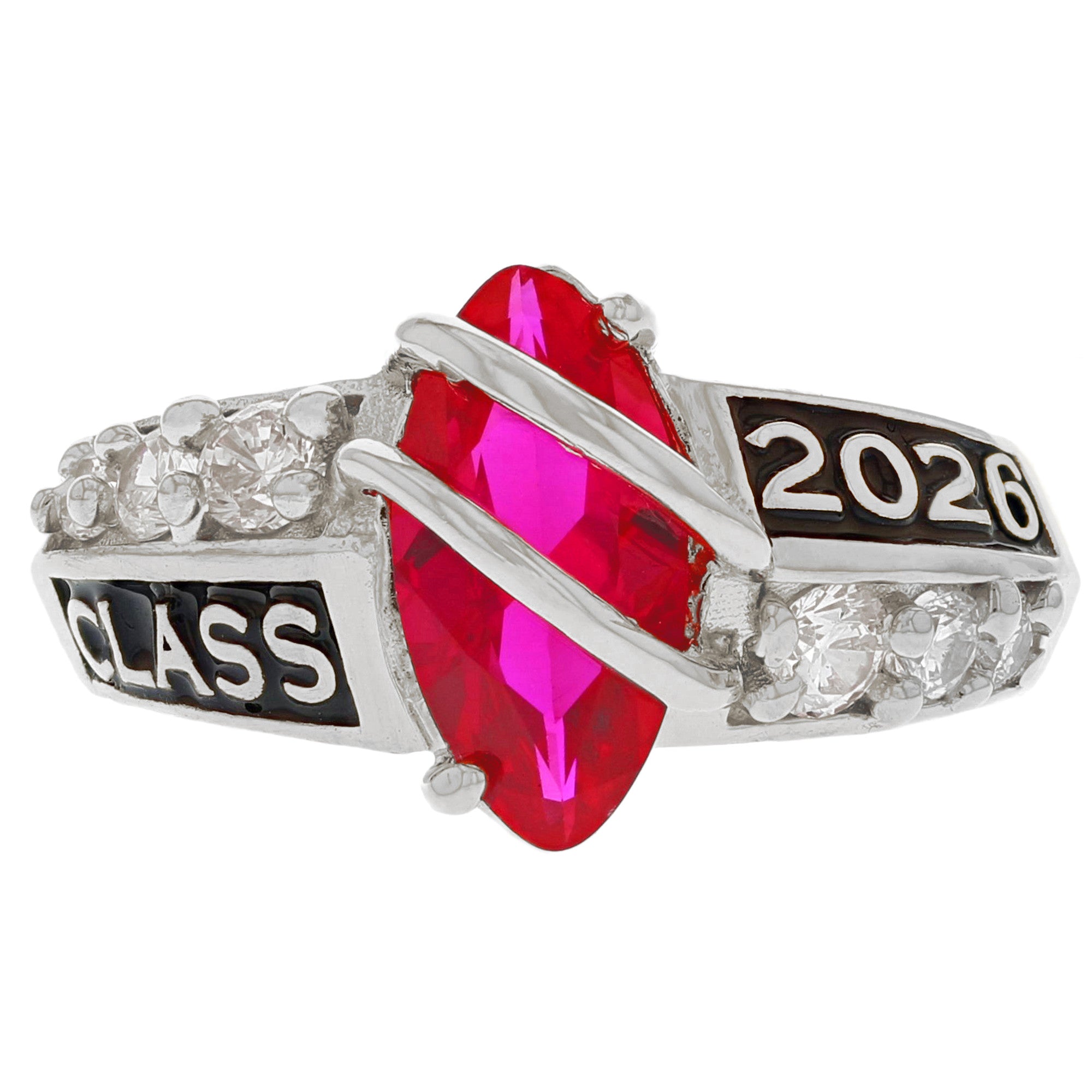 Simulated Birthstone Class of 2026 Graduation Ring (JackAni# R2511)