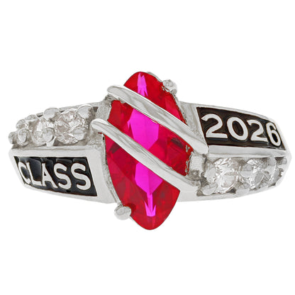 Simulated Birthstone Class of 2026 Graduation Ring (JackAni# R2511)