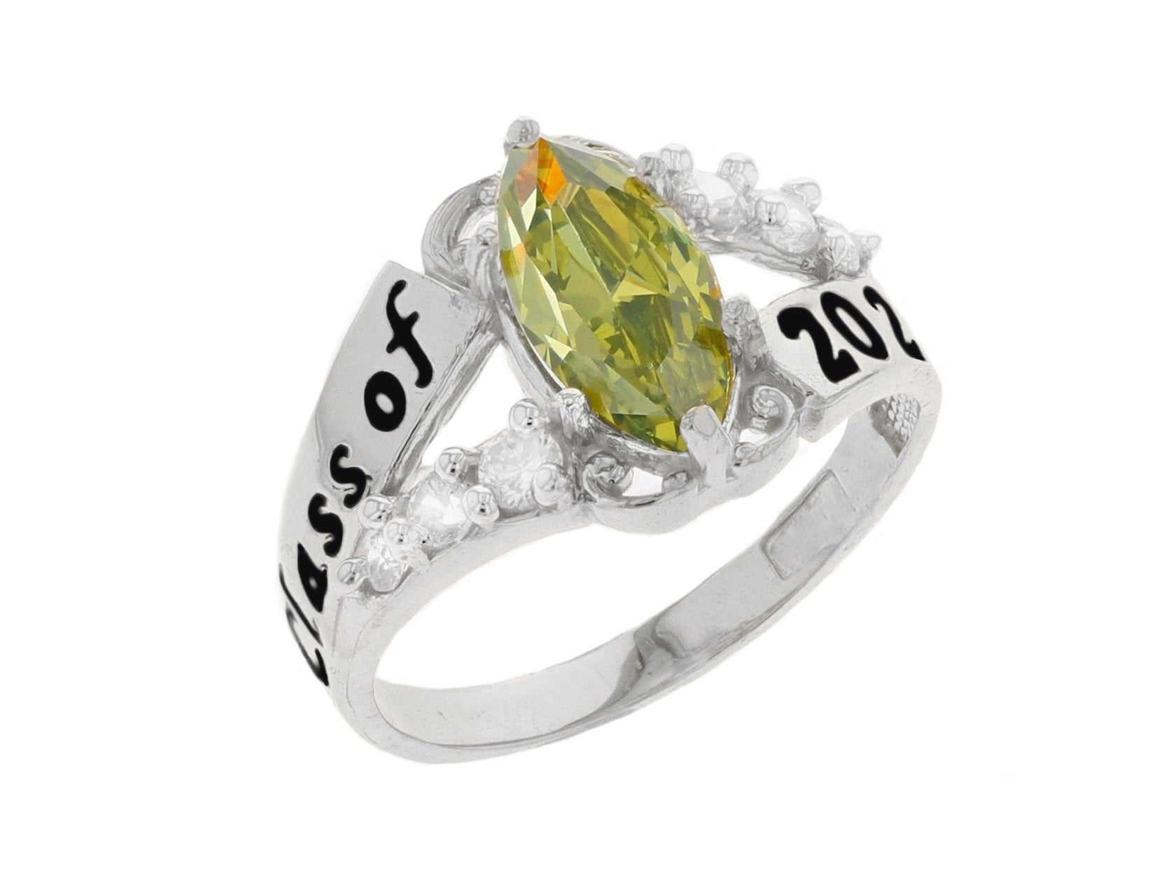 Simulated Birthstone Class of 2024 Graduation Ring (JackAni# R2510)