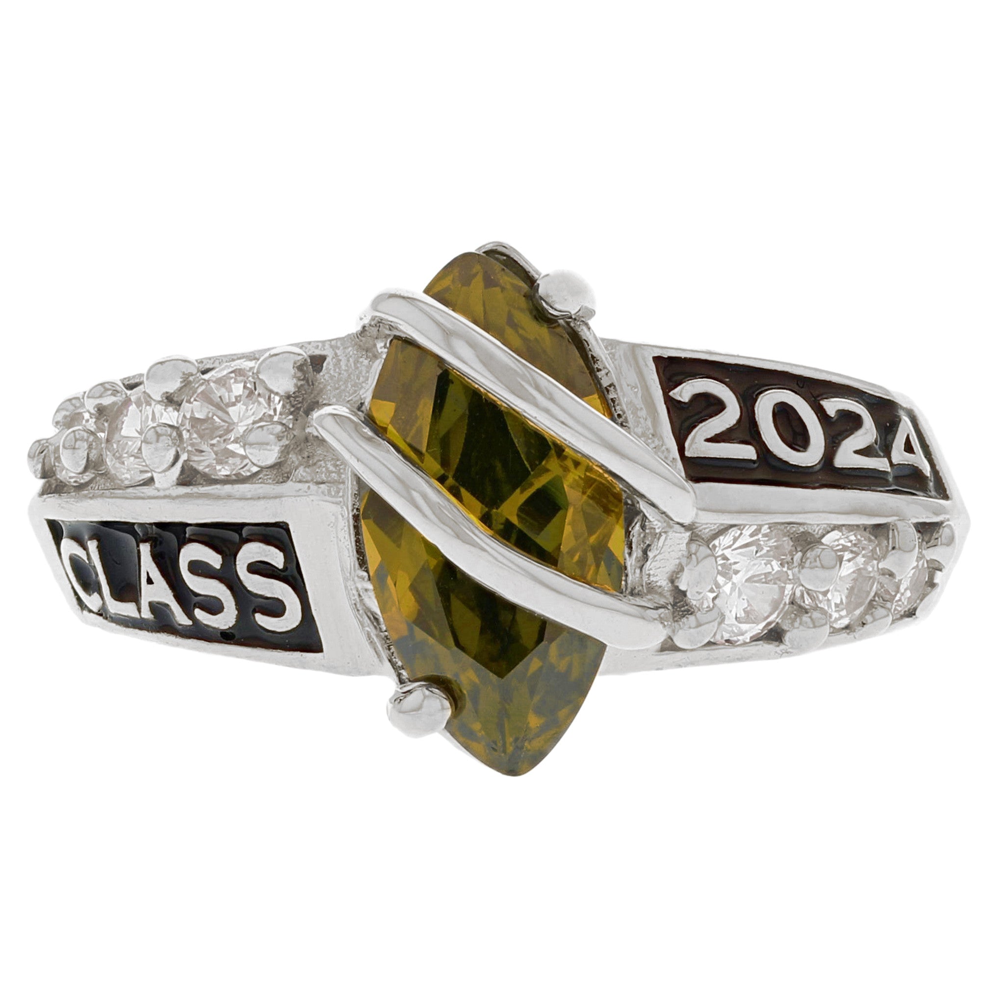 Simulated Birthstone Class of 2024 Graduation Ring (JackAni# R2511)