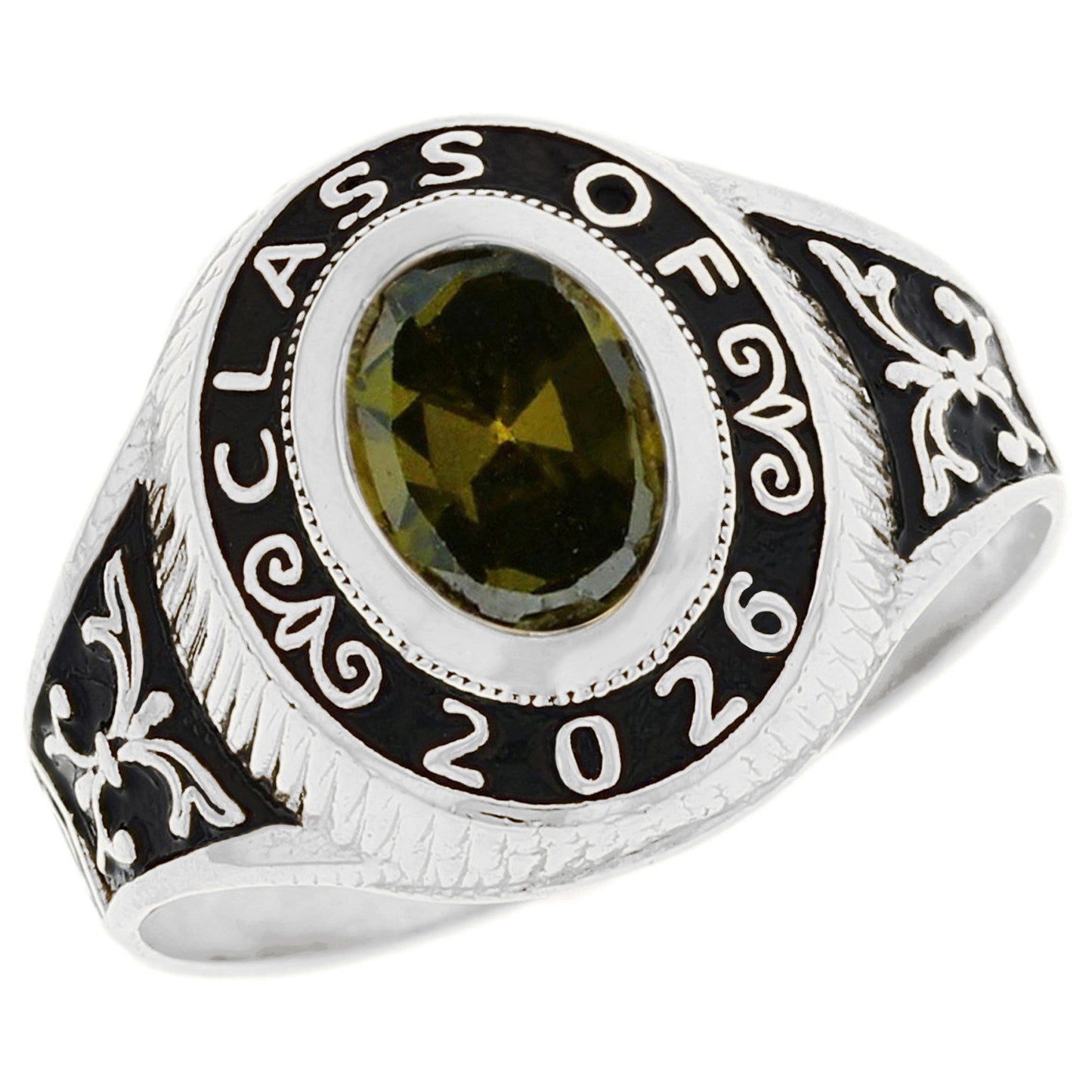 Gold Red Simulated Garnet Womens Graduation Birthstone Ring (JackAni# R2567)