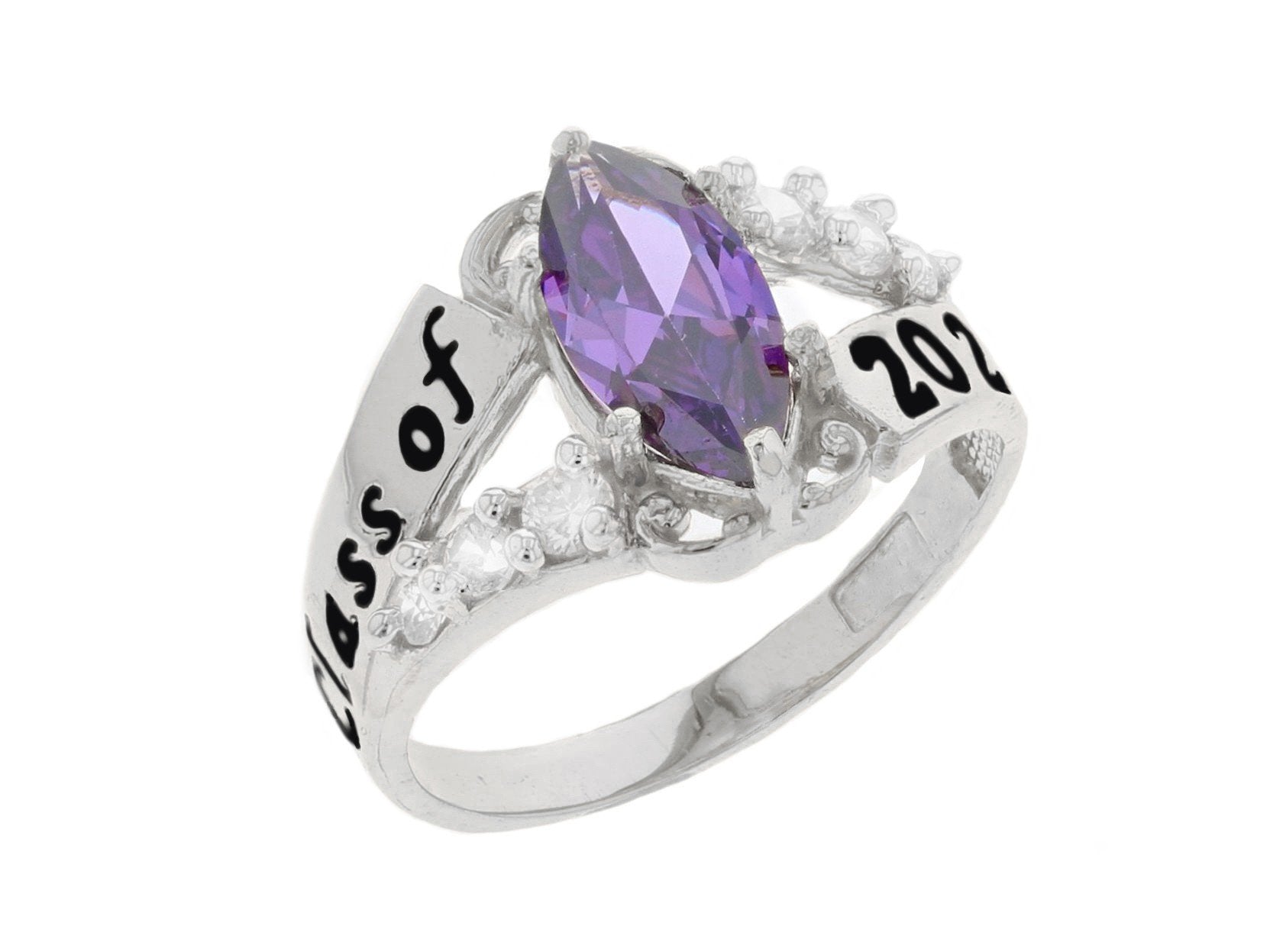 Simulated Birthstone Class of 2024 Graduation Ring (JackAni# R2510)