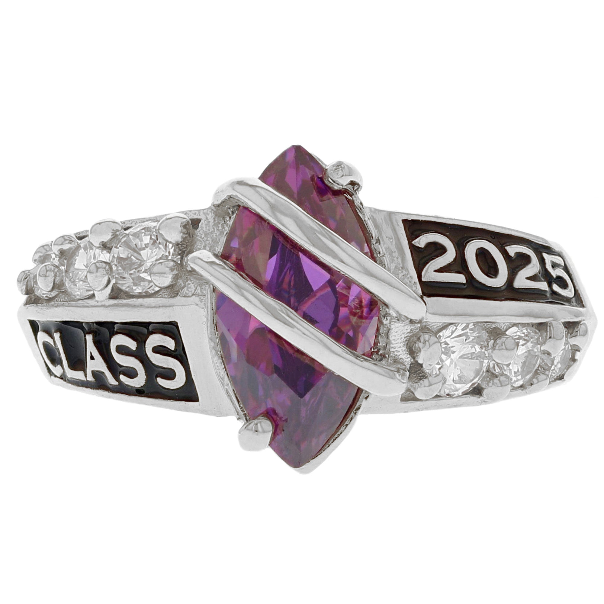 Simulated Birthstone Class of 2025 Graduation Ring (JackAni# R2511)