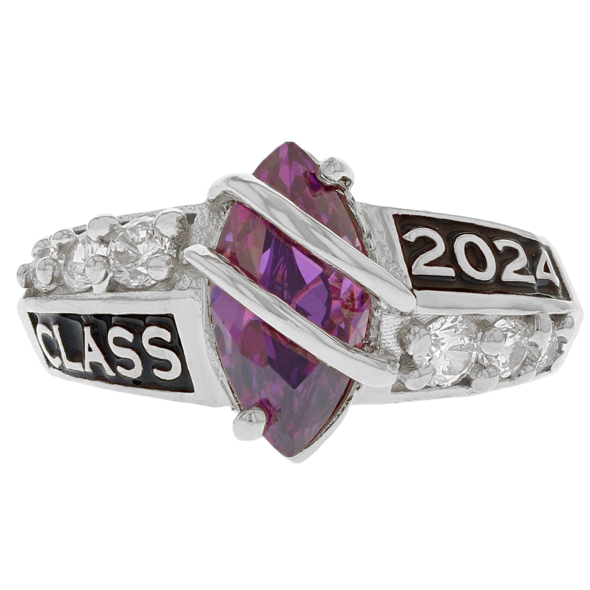 Simulated Birthstone Class of 2024 Graduation Ring (JackAni# R2511)