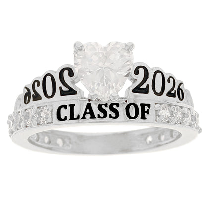 Gold Simulated Birthstone Women's Graduation Ring (JackAni# R11597)