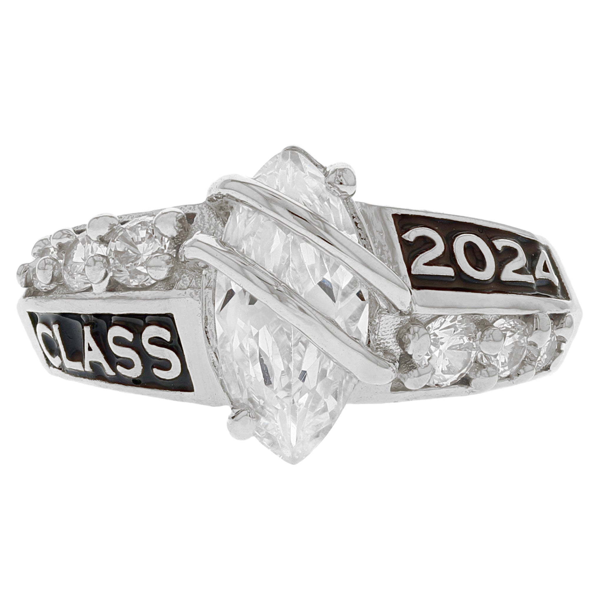 Simulated Birthstone Class of 2024 Graduation Ring (JackAni# R2511)