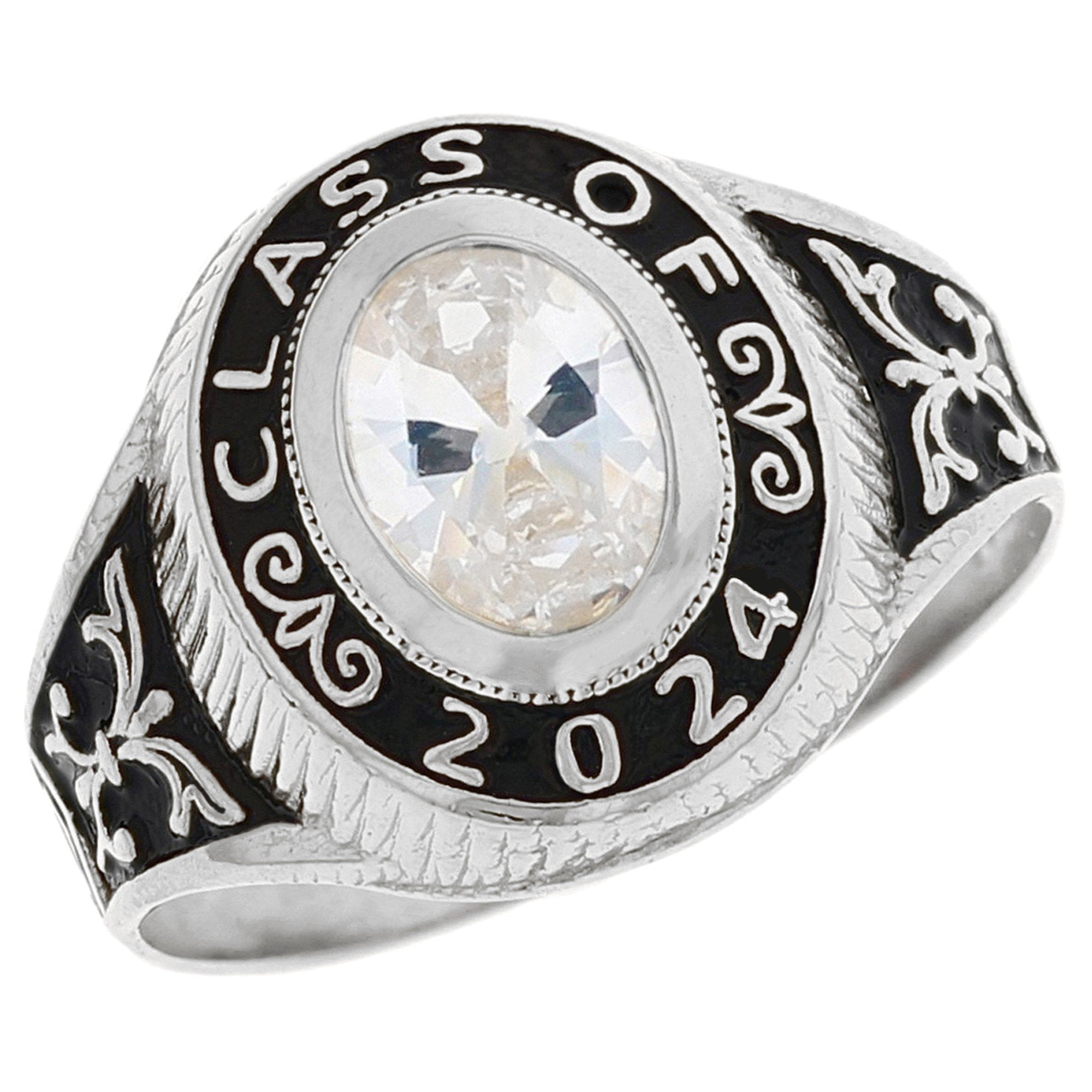 Simulated Birthstone Class of 2024 Graduation Ring (JackAni# R2567)