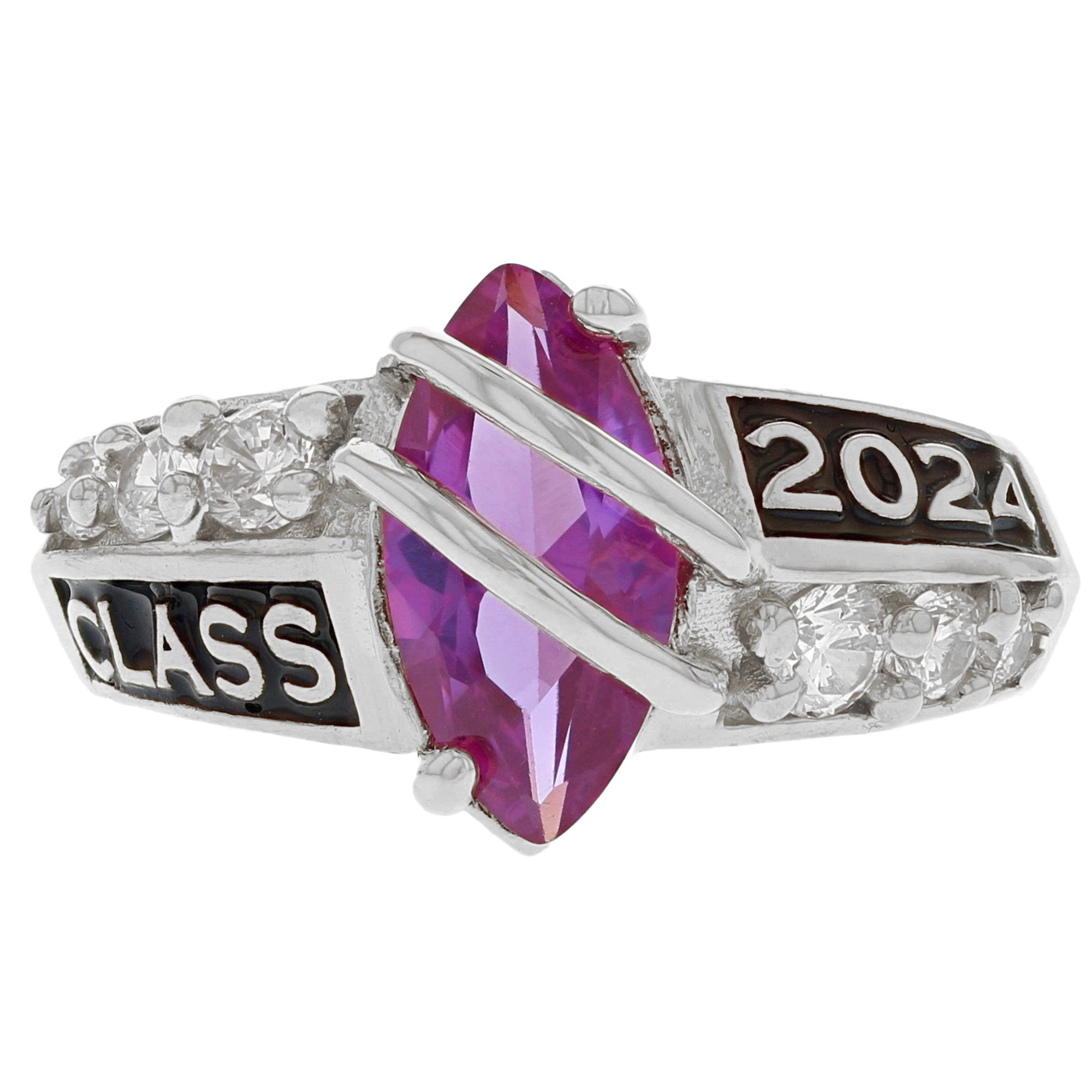 Simulated Birthstone Class of 2024 Graduation Ring (JackAni# R2511)