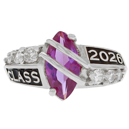 Simulated Birthstone Class of 2026 Graduation Ring (JackAni# R2511)