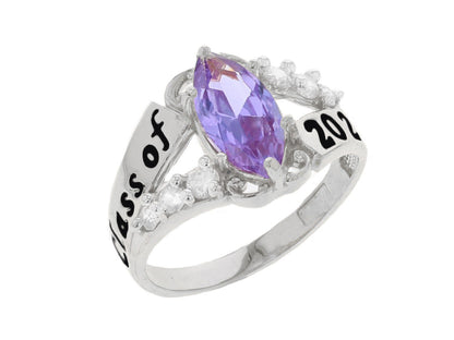 Simulated Birthstone Class of 2026 Graduation Ring (JackAni# R2510)