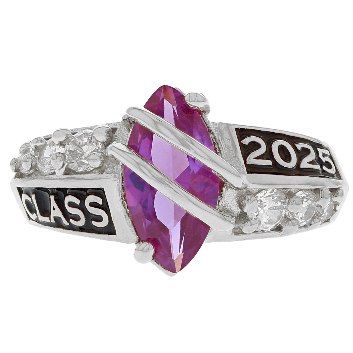 Simulated Birthstone Class of 2025 Graduation Ring (JackAni# R2511)