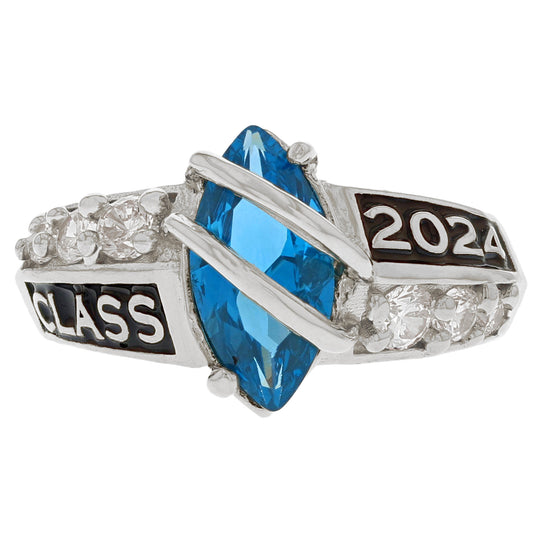 Simulated Birthstone Class of 2024 Graduation Ring (JackAni# R2511)