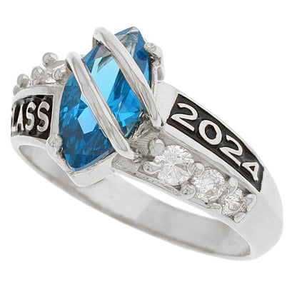 Simulated Birthstone Class of 2024 Graduation Ring (JackAni# R2511)