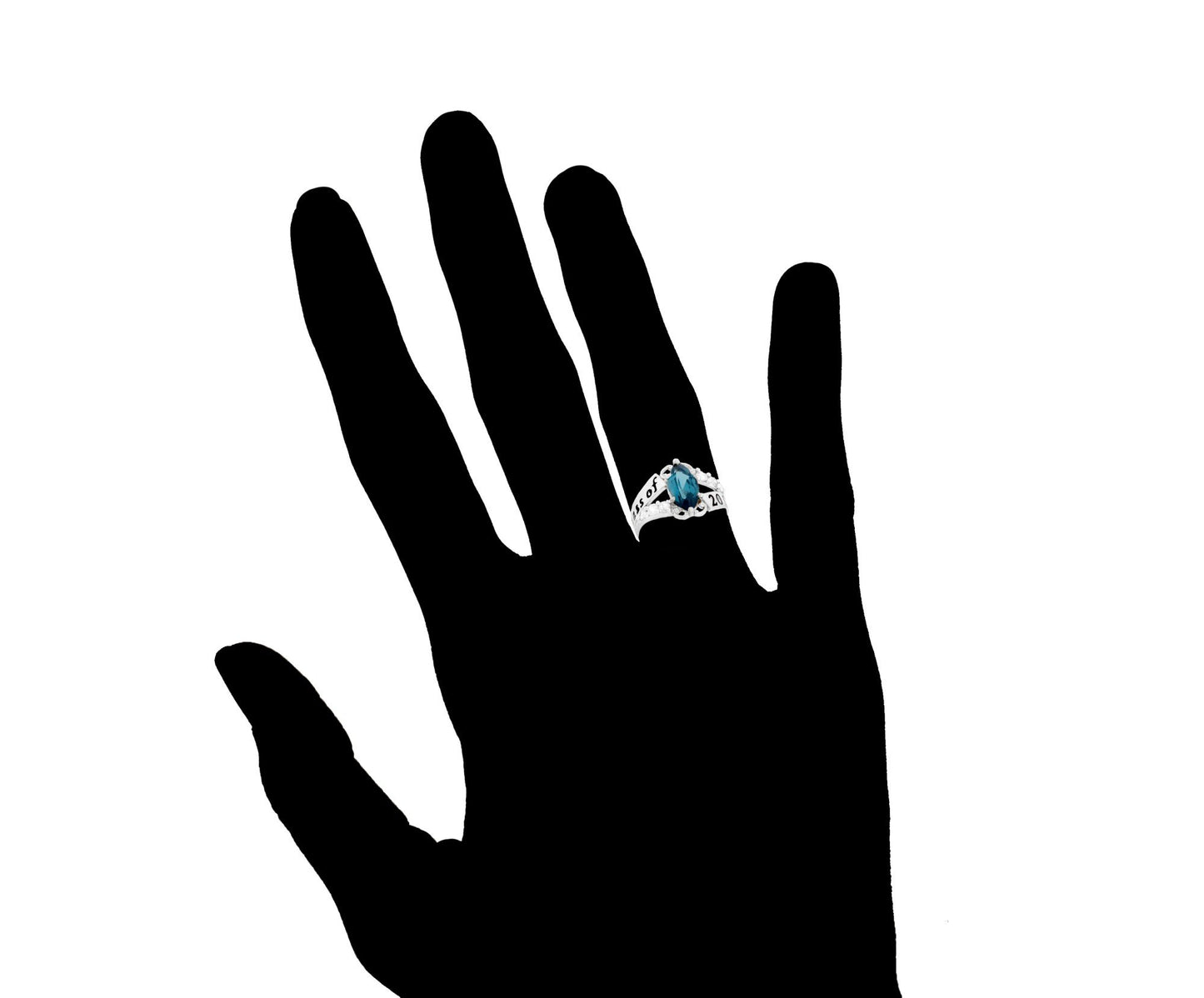 Simulated Birthstone Class of 2026 Graduation Ring (JackAni# R2510)