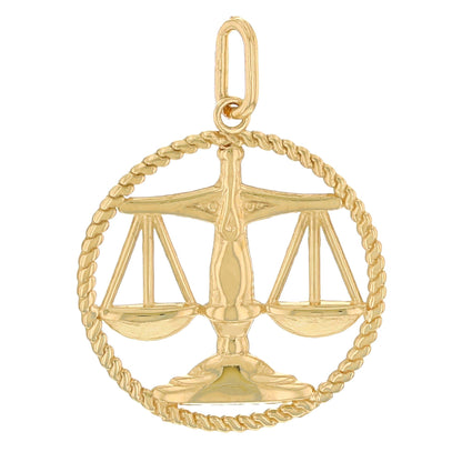 Round Petite Zodiac Charm Pendant (JackAni# P1746)