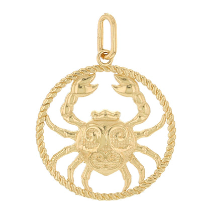 Round Petite Zodiac Charm Pendant (JackAni# P1746)