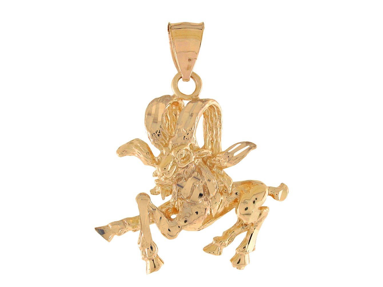 Brilliant Diamond Cut Zodiac Sign Pendant (JackAni# P11380)