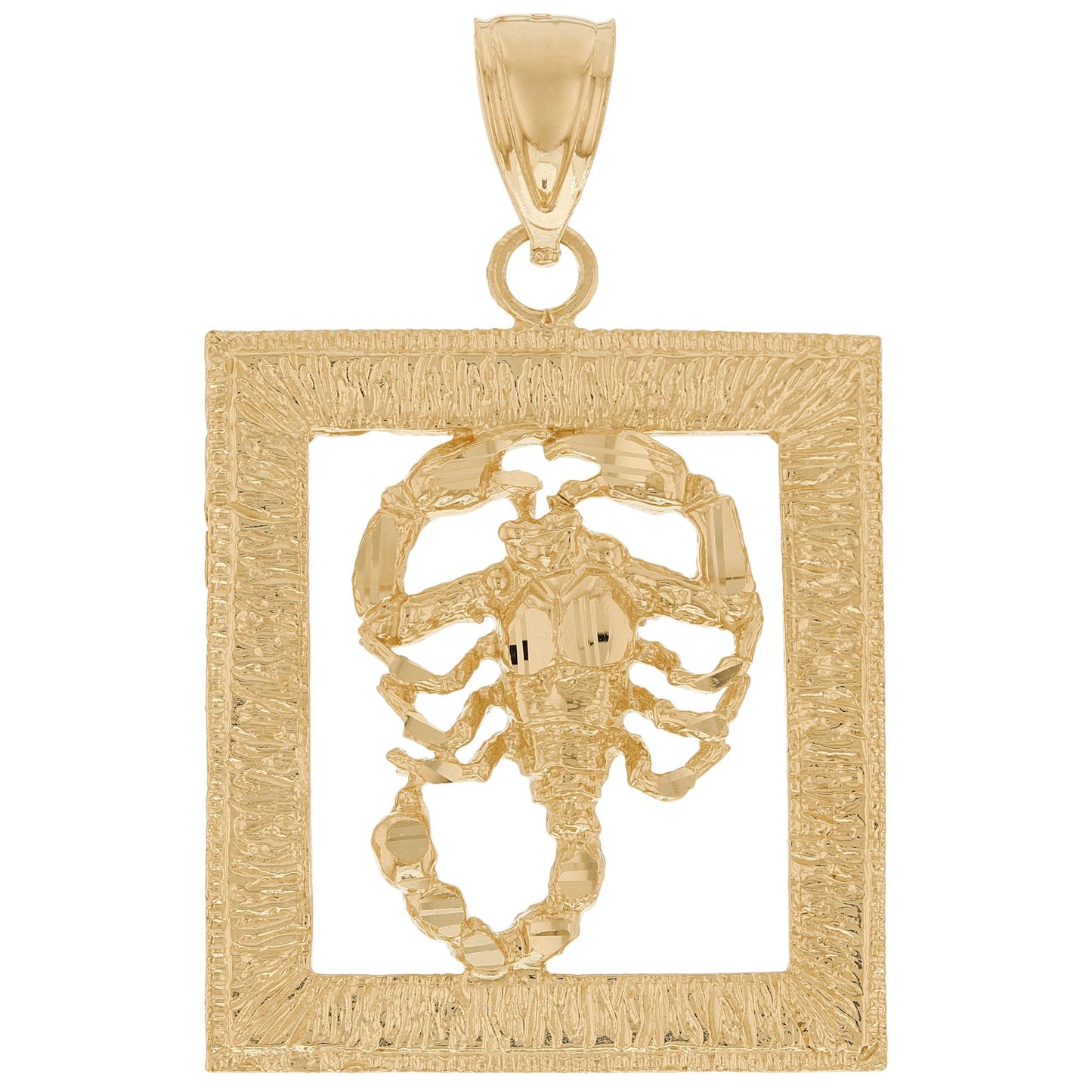 Square Diamond Cut Zodiac Pendant (JackAni# P12628)