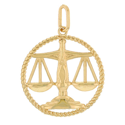 Round Petite Zodiac Charm Pendant (JackAni# P1746)