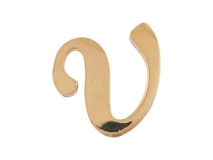 Yellow Gold Girls Initial Letter Single Petite Post Earring (JackAni# E9287)