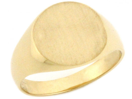 Gold Stone Finish Signet Mens Boy Ring (JackAni# R2029)