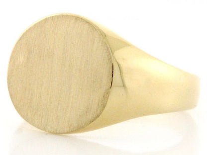 Gold Stone Finish Signet Mens Boy Ring (JackAni# R2029)