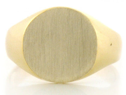 Gold Stone Finish Signet Mens Boy Ring (JackAni# R2029)