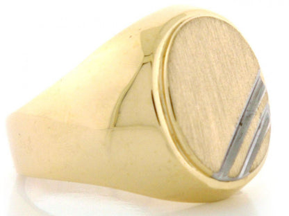 Gold Mens Signet Ring (JackAni# R2032)