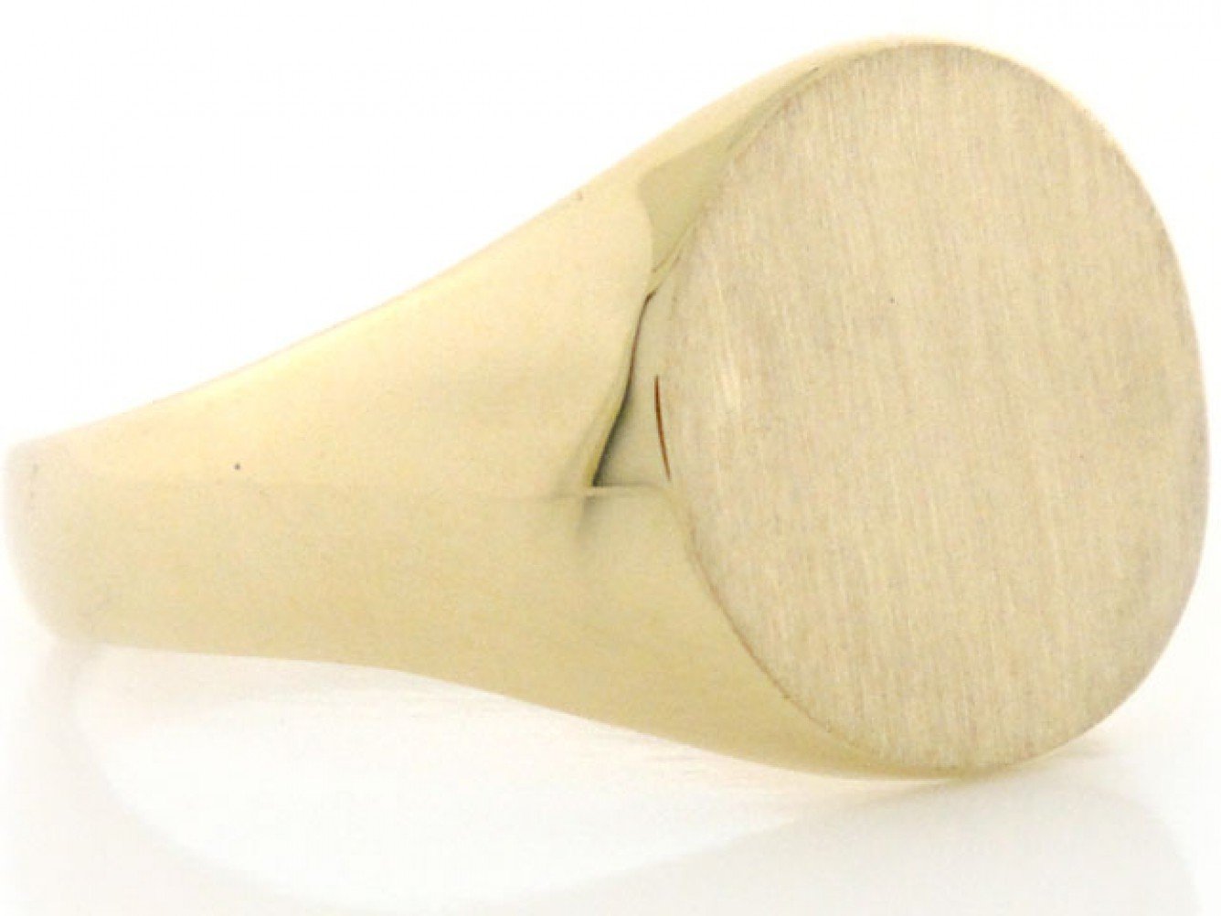 Gold Stone Finish Signet Mens Boy Ring (JackAni# R2029)