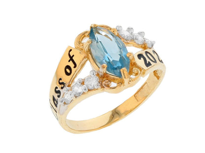 Simulated Birthstone Class of 2024 Graduation Ring (JackAni# R2510)