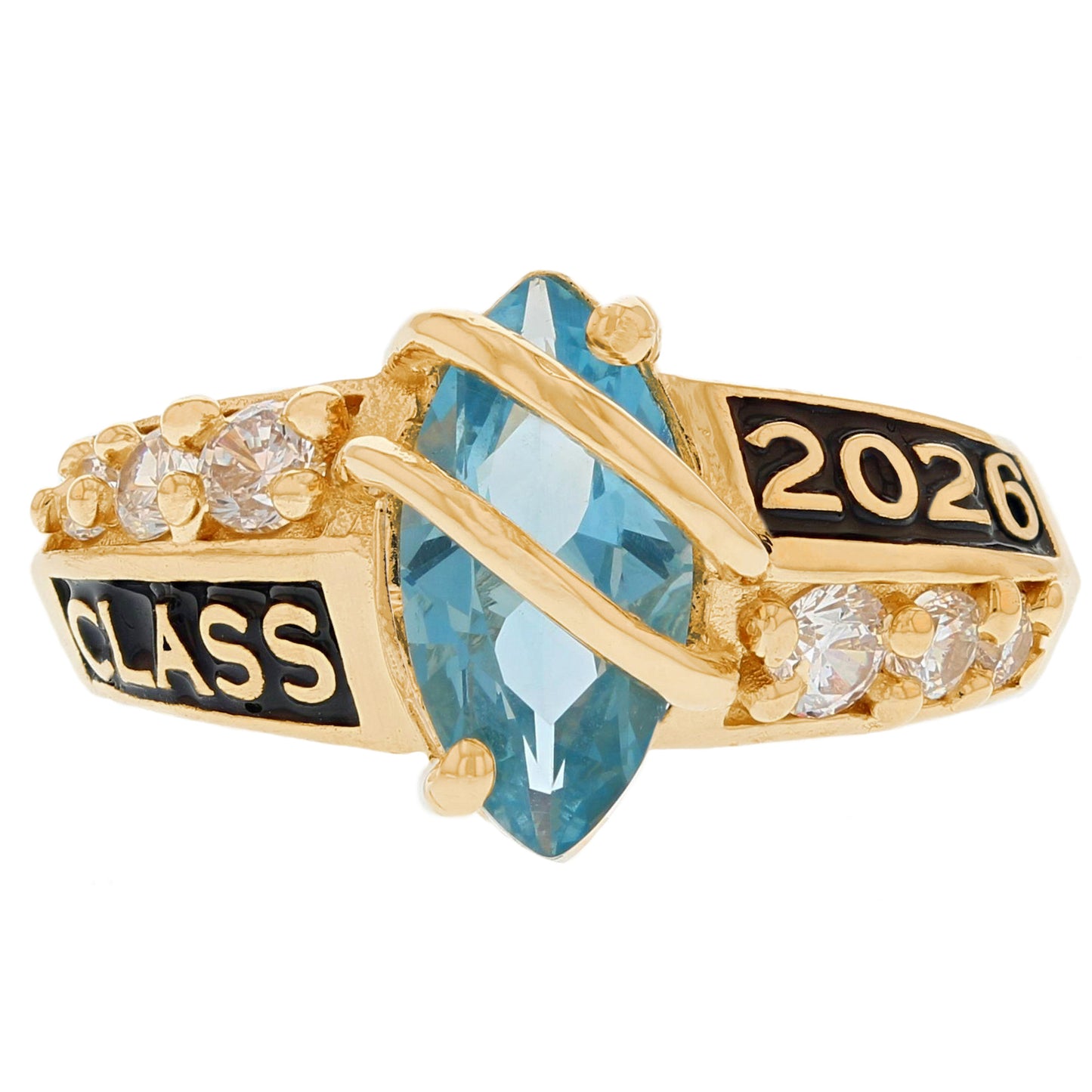 Simulated Birthstone Class of 2026 Graduation Ring (JackAni# R2511)