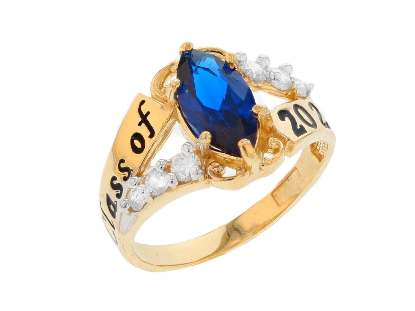 Simulated Birthstone Class of 2025 Graduation Ring (JackAni# R2510)