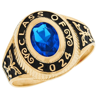 Simulated Birthstone Class of 2024 Graduation Ring (JackAni# R2567)