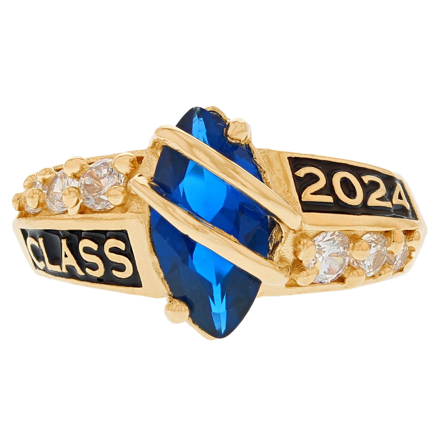 Simulated Birthstone Class of 2024 Graduation Ring (JackAni# R2511)