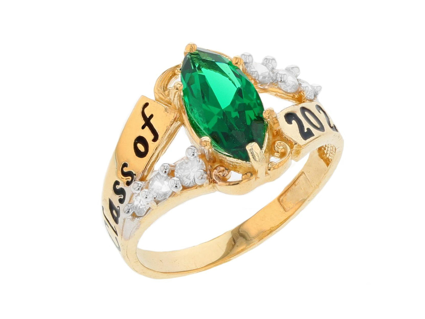 Simulated Birthstone Class of 2025 Graduation Ring (JackAni# R2510)