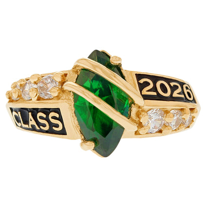 Simulated Birthstone Class of 2026 Graduation Ring (JackAni# R2511)