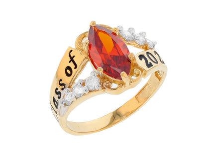 Simulated Birthstone Class of 2024 Graduation Ring (JackAni# R2510)